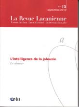 La Revue Lacanienne (10/2012 : L'intelligence de la jalousie)