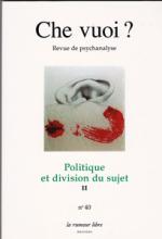 Che Vuoi ? (3/0 : Politique et division du sujet II)