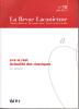 La Revue Lacanienne (9/2011 : Lire le réel Actualité des classiques)