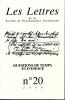Les lettres de la Société de Psychanalyse Freudienne (11/2008 : Questions de temps et d'espace/les psychoses entre phénoménologie et psychanalyse)