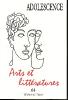 Adolescence (7/2008 : Arts et Littérature)