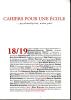 Cahiers pour une école (1/2010 : ...psychanalystes , autre part)