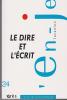 en-je (6/0 : Le dire et l'écrit)