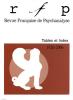 Revue Française de Psychanalyse (7/2006 : Tables et Index 1926-2006)