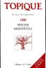 Topique (1/0 : Textes essentiels)
