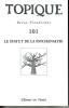 Topique (4/2008 : Le statut de la psychanalyse)