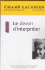 le devoir d'interpréter